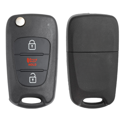 2010-2013 Kia Soul / 3-Button Flip Key / PN: 95430-2K340 / NY0SEKSAM11ATX (AM F/L) (AFTERMARKET)