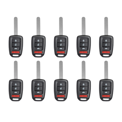 10 X 2016-2019 Honda Accord / 4-Button Remote Head Key / PN: 35118-T2A-A60 / MLBHLIK6-1TA (AFTERMARKET) (BUNDLE OF 10)