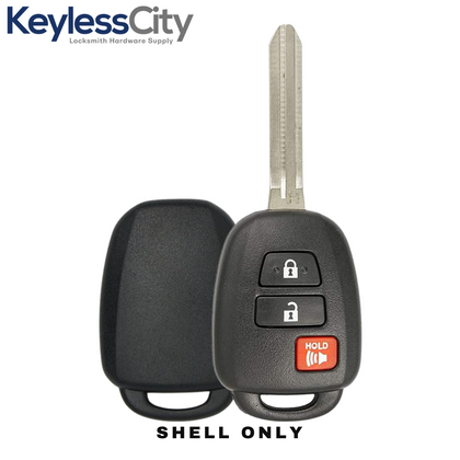 2012-2017 Toyota Scion / 3-Button Remote Head Key SHELL / TR47 / MOZB52TH, GQ4-52T, HYQ12BDM (AFTERMARKET)