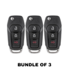 3 X 2014-2017 Ford F-Series Flip Key SHELL For N5F-A08TAA (AFTERMARKET) (Bundle of 3)