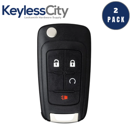2 X 2010-2019 GM / 4-Button Flip Key / PN: 20873622 / OHT01060512 (AFTERMARKET) (BUNDLE OF 2)