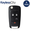 2 X 2010-2019 GM / 4-Button Flip Key / PN: 20873622 / OHT01060512 (AFTERMARKET) (BUNDLE OF 2)
