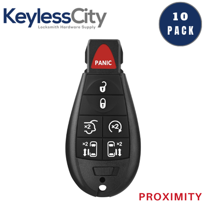 10 X 2008-2019 Chrysler Dodge VW / 7-Button Fobik Key / PN: 5026590 / IYZ-C01C / Keyless Go Fobik (AFTERMARKET) (BUNDLE OF 10)