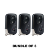 3 X 2006-2012 Lexus / 4-Button Remote Smart Key SHELL / HYQ14AAB HYQ14ACX HYQ14AAF (AFTERMARKET) (Bundle of 3)