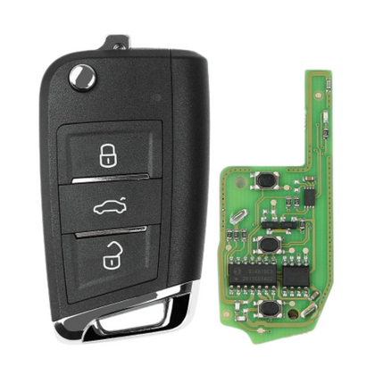Xhorse - XEMQB1EN - Super Remote / MQB Style / 3-Button Universal Flip Key / VVDI Super Chip For VVDI Tools