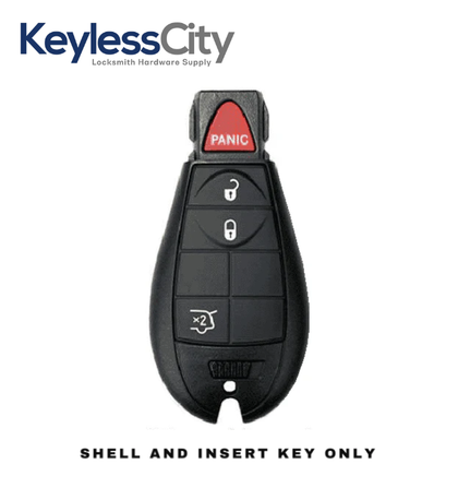 2008-2019 Chrysler Dodge Jeep VW 4-Button Fobik Key SHELL for IYZ-C01C (AFTERMARKET)