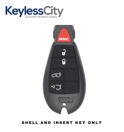 2008-2019 Chrysler Dodge Jeep VW 5-Button Fobik Key SHELL for IYZ-C01C (AFTERMARKET)