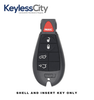2008-2019 Chrysler Dodge Jeep VW 5-Button Fobik Key SHELL for IYZ-C01C (AFTERMARKET)