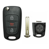 2012-2013 Kia Rio / 3-Button Flip Key SHELL KK10 HS / PN: 95430-1W020 TQ8-RKE-3F02 (AFTERMARKET)