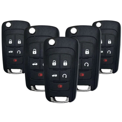 5 X 2010-2020 GM / 5-Button Flip Key / OHT01060512 (AFTERMARKET) (BUNDLE OF 5)