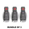 3 X 1997-2014 Mercedes Benz 4-Button Fobik Key SHELL For IYZ-3312 (Bundle of 3)