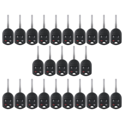 25 X 2012-2018 Ford / 4-Button Remote Head Key Shell / HU101 / OUCD6000022 CWTWB1U793 (Bundle of 25)