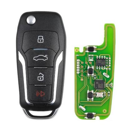 Xhorse XKFO01EN Ford Style / 4-Button Universal Remote Key For VVDI Key Tool (Wired)