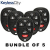 5 X 2007-2014 GM / 6-Button Keyless Entry Remote / PN: 15913427 / OUC60270 / (AFTERMARKET) (BUNDLE OF 5)