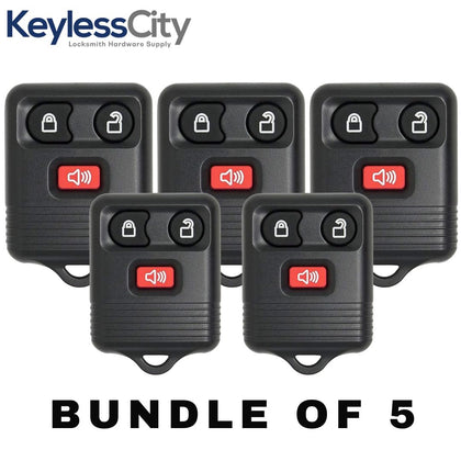 5 X 1998-2016 Ford / Lincoln / Mercury / Mazda / 3-Button Keyless Entry Remote / CWTWB1U331 / (AFTERMARKET) (BUNDLE OF 5)
