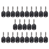 25 X 2007-2017 Ford / 4-Button Remote Head Key Shell / H75 / OUCD6000022 (Bundle of 25)
