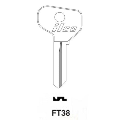 ILCO - Fiat Key Blank - FT38 F79-3