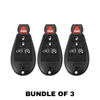 3 X 2008-2019 Chrysler Dodge Jeep VW 5-Button Fobik Key SHELL For IYZ-C01C (AFTERMARKET) (Bundle of 3)