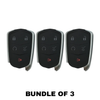 3 X 2015-2019 Cadillac / 5-Button Smart Key SHELL For HYQ2AB, HYQ2EB (AFTERMARKET) (Bundle of 3)