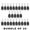25 X 2003-2014 Honda Acura / 4-Button Remote Head Key Shell with chip holder / HO01 / KR55WK49308 N5F-S0084A (Bundle of 25)