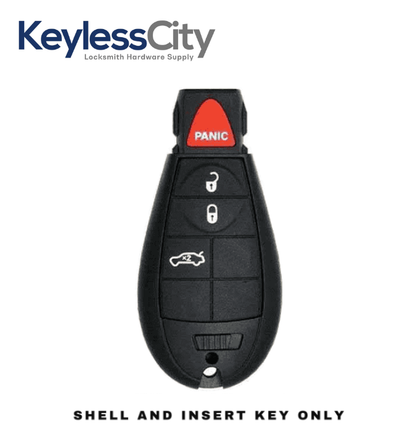 2008-2019 Chrysler Dodge Jeep VW 4-Button Fobik Key SHELL for IYZ-C01C (AFTERMARKET)