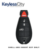 2008-2019 Chrysler Dodge Jeep VW 4-Button Fobik Key SHELL for IYZ-C01C (AFTERMARKET)