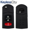 2 X 2006-2015 Mazda / 3-Button Flip Key / PN: CC43-67-5RYC / BGBX1T478SKE125-01 (AFTERMARKET) (BUNDLE OF 2)