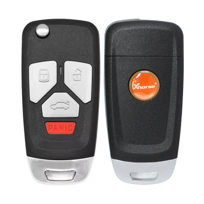 XHorse XNAU02EN Audi Style / 4-Button Universal Remote Flip Key / VVDI Key Tool (Wireless)