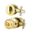 Schlage Premium Combo Lockset – Knob & Deadbolt – Polished Brass