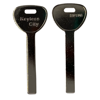 10 X HU100 - GM Key Blank - Test Key Blade (AFTERMARKET) (BUNDLE OF 10)