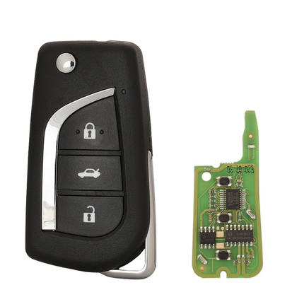 XHorse XNTO00EN Toyota Style / 3-Button Universal Remote Key For VVDI Key Tool (Wireless)