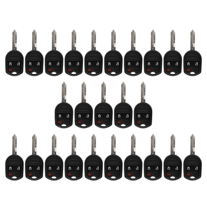 25 X 2011-2019 Ford / 3-Button Remote Head Key Shell / H75 / OUCD6000022 (Bundle of 25)