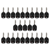 25 X 2011-2019 Ford / 3-Button Remote Head Key Shell / H75 / OUCD6000022 (Bundle of 25)