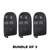 3 X 2011-2019 Dodge Chrysler Jeep / 5-Button Smart Key SHELL For M3N-40821302 (AFTERMARKET) (Bundle of 3)