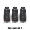 3 X 2011-2020 Ford / 5-Button Smart Key shell / M3N5WY8609 (AFTERMARKET)(Bundle of 3)