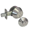 Kwikset Premium Round Single Cylinder Deadbolt Security Door Lock With Key Safe Lock - Satin Silver