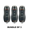 3 X 2010-2012 Porsche Cayenne Panamera / 3 Buttons Smart Key Shell (AFTERMARKET) (Bundle of 3)