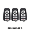 3 X 2017-2022 Ford / 5-Button Smart Key SHELL / PN: 164-R8149 / M3N-A2C93142600 (AFTERMARKET) (Bundle of 3)