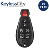 10 X 2008-2018 Chrysler Dodge VW / 7-Button Fobik Key / M3N5WY783X / 56046708AG (AFTERMARKET) (BUNDLE OF 10)