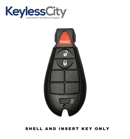 2008-2019 Chrysler Dodge Jeep VW / 3-Button Fobik Key SHELL for IYZ-C01C (AFTERMARKET)