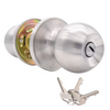 Kwikset High Safety Tubular Mortise Cylinder Door Knob Lock - Satin Silver