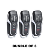 3 X 2013-2018 Ford / 4-Button Smart Key SHELL For M3N-A2C31243800, M3N-A2C31243300 (AFTERMARKET) (Bundle of 3)