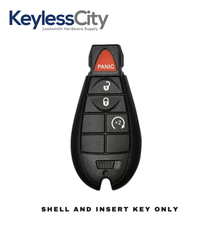 2008-2019 Chrysler Dodge Jeep VW 4-Button Fobik Key SHELL for IYZ-C01C (AFTERMARKET)
