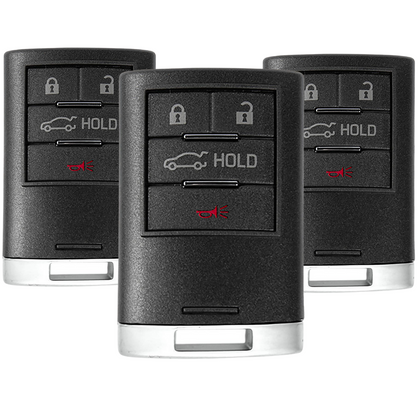 3 X 2010-2015 Cadillac SRX ATS XTS/ 4-Button Smart Key/ PN: 22856929 / NBG009768T (AFTERMARKET) (BUNDLE OF 3)