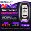 2017-2021 Chrysler Pacifica / Voyager / 3-Button Smart Key / No KeySense / PN: 68217827AC / M3N-97395900 (AFTERMARKET)