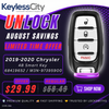 2019-2020 Chrysler Pacifica Voyager / 4-Button Smart Key / PN: 68419652 / M3N-97395900 (AFTERMARKET)