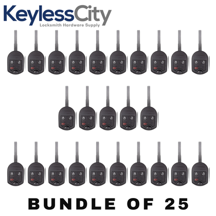 25 X 2011-2018 Ford / 3-Button High Security Remote Head Shell / HU101 / OUCD6000022 (Bundle of 25)