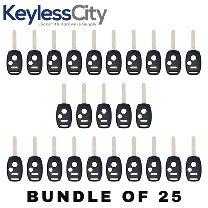 25 X 2002-2017 Honda / 3-Button Remote Head Key STRONG SHELL / HO01 / OUCG8D-380H-A, CWTWB1U545, CWTWBIU545 (AFTERMARKET) (Bundle of 25)