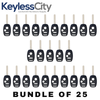 25 X 2002-2017 Honda / 3-Button Remote Head Key STRONG SHELL / HO01 / OUCG8D-380H-A, CWTWB1U545, CWTWBIU545 (AFTERMARKET) (Bundle of 25)