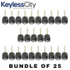 25 X 1997-2011 Lexus / 3-Button Remote Head Key SHELL / TOY40 / HYQ12BBT, HYQ1512V (AFTERMARKET) (Bundle of 25)
